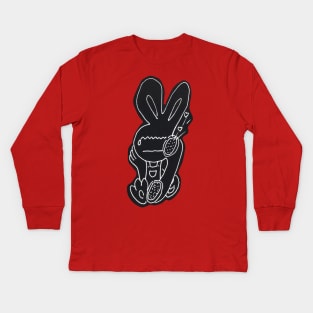 rabbit on the phone Kids Long Sleeve T-Shirt